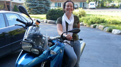 stacey hatch on motorcycle